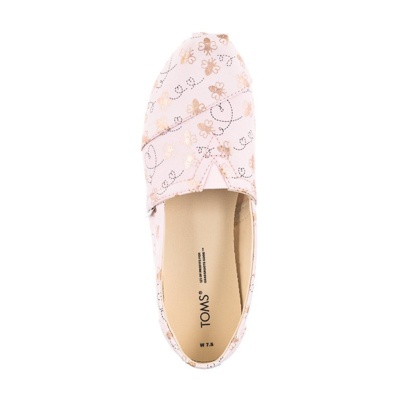 Toms Alpargata Barely Pink Foil Bee Mine Print 10017801 (TS20-a) sneakers