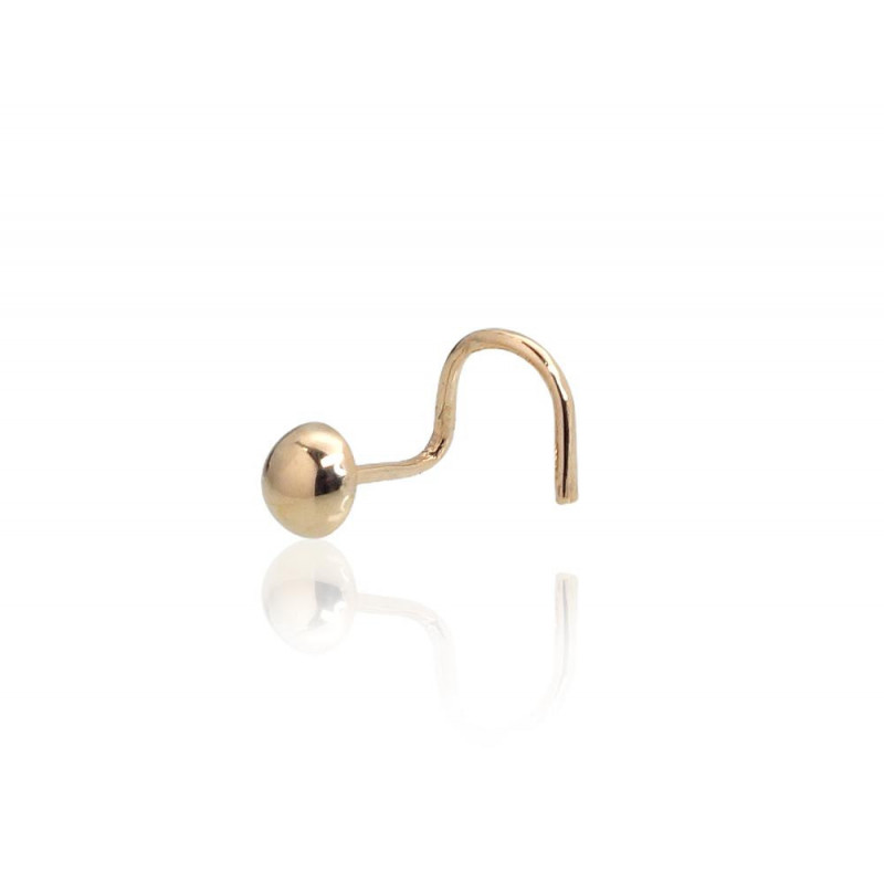 Gold piercing for nose 1930024(Au-Y), Yellow Gold 585°