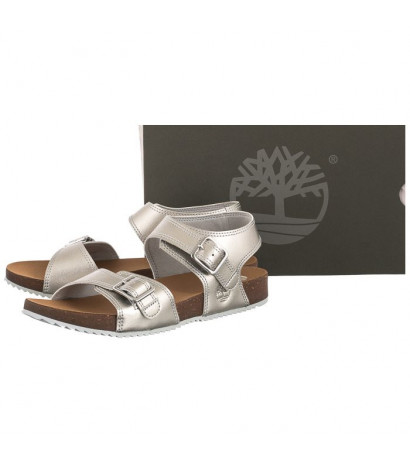 Timberland Castle Island Backstrap Silver Metallic 0A4341 040 (TI97-a) sandals