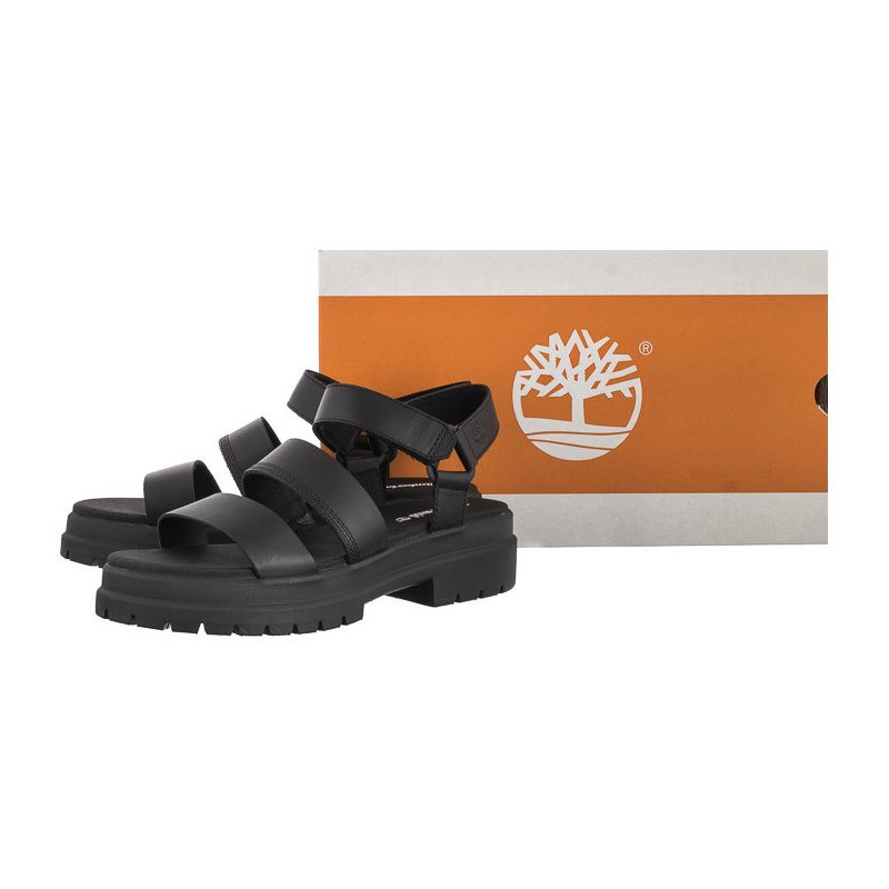 Timberland London Vibe Ankle Strap Sandal Black Full Grain 0A29MV 001 (TI102-a) sandals