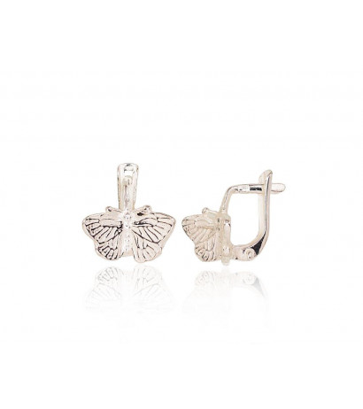 Silver earrings with...