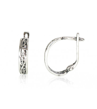 Silver earrings with...