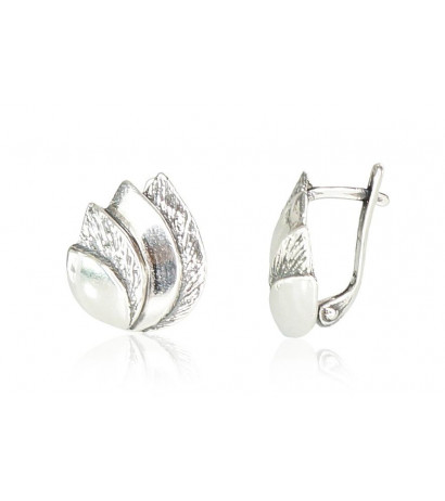 Silver earrings with...