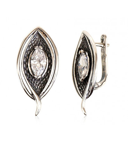 Silver earrings with...