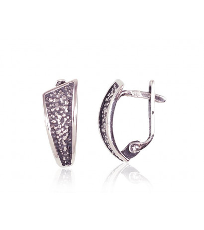 Silver earrings with...