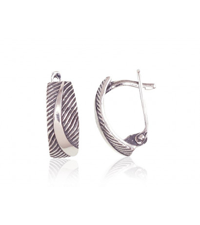 Silver earrings with...