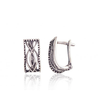 Silver earrings with...