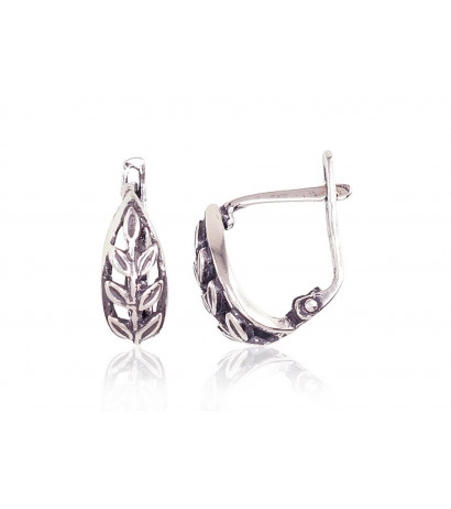 Silver earrings with...