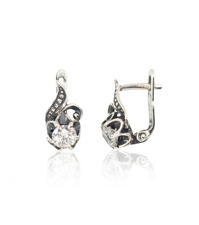 Silver earrings with...