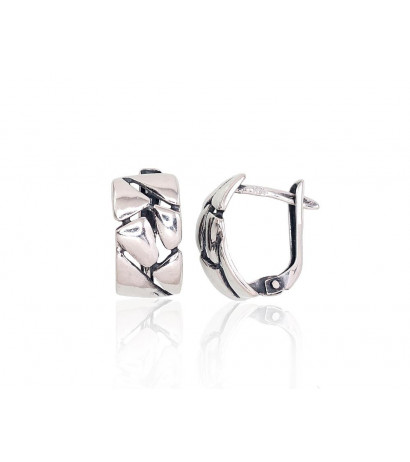 Silver earrings with...