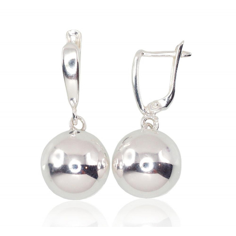 Silver earrings with 'english' lock 2201661, Silver 925°