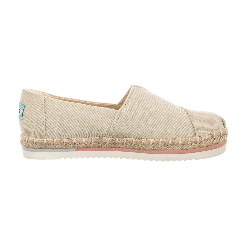 Toms Alpargata Platform Rope Natural Heavy Twill 10017830 (TS26-a) sneakers