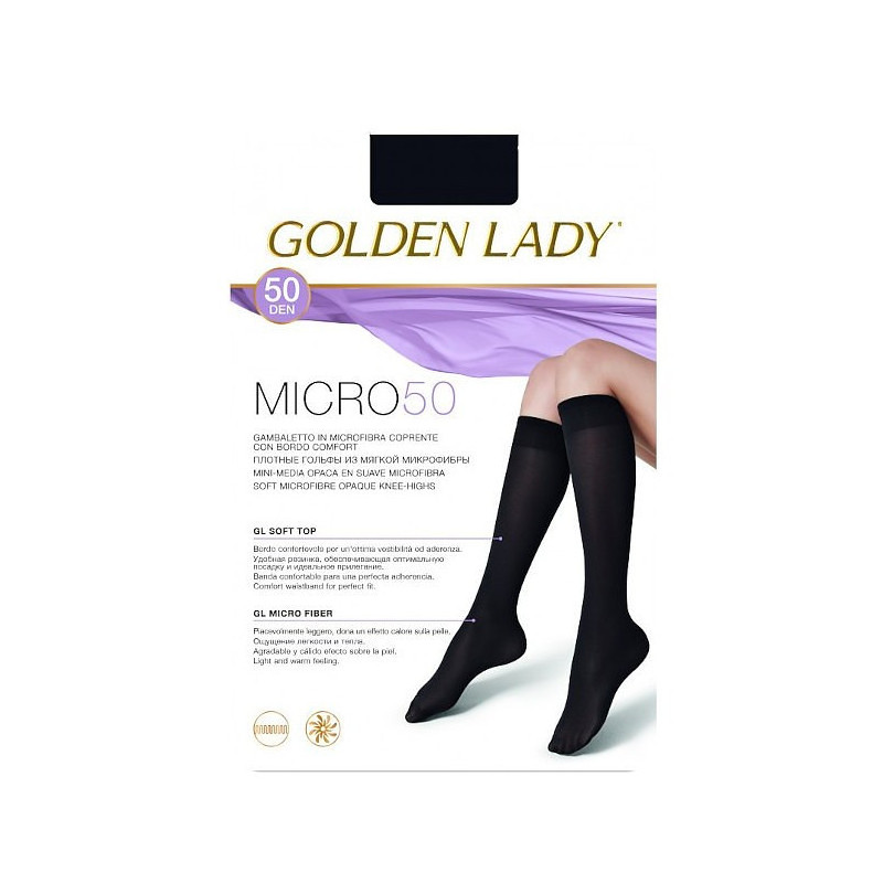 Golden Lady knee-high socks with microfiber