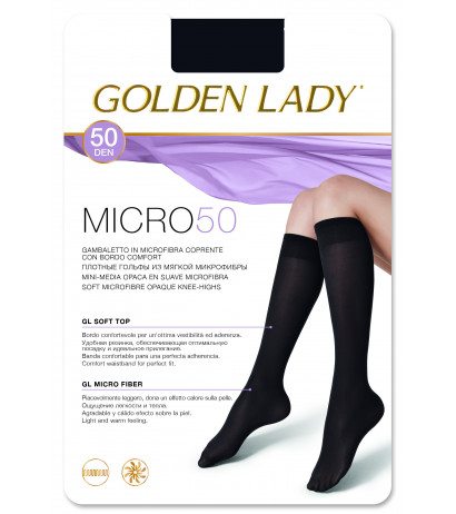 Golden Lady knee-high socks with microfiber