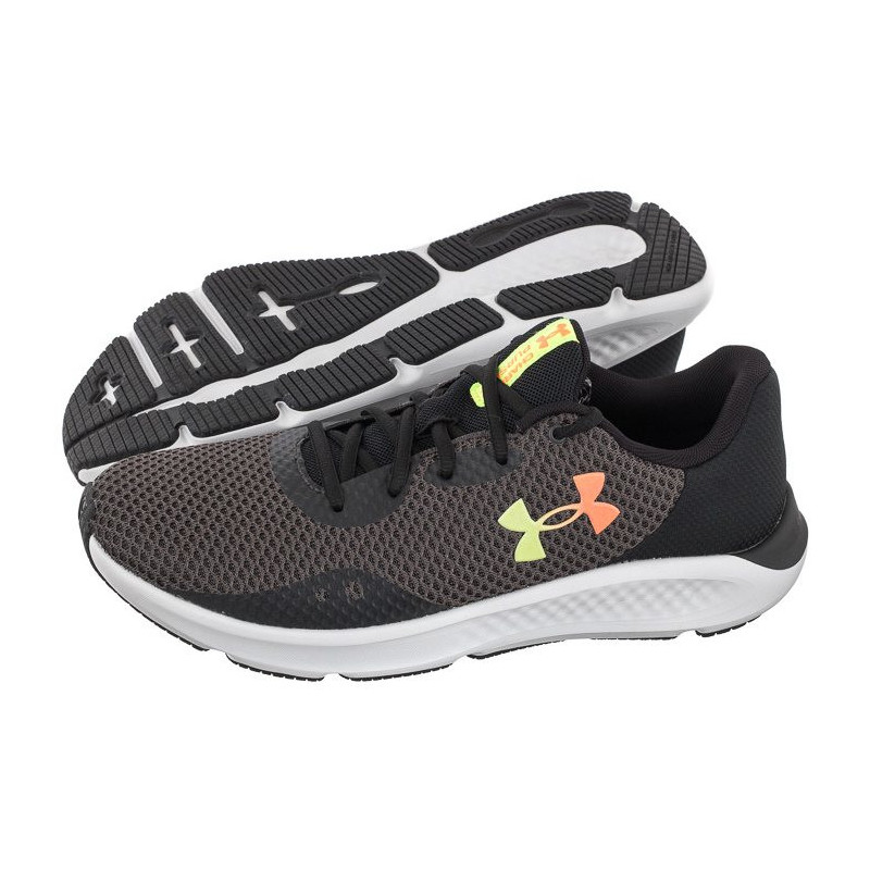 Under Armour Charged Pursuit 3 Gry/Blk 3024878-100 (UN12-a) running Shoes