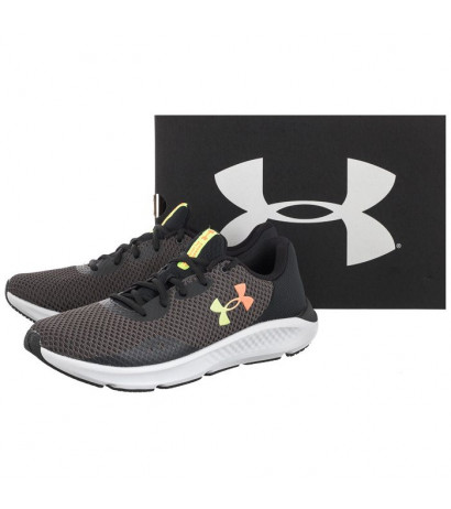 Under Armour Charged Pursuit 3 Gry/Blk 3024878-100 (UN12-a) running Shoes