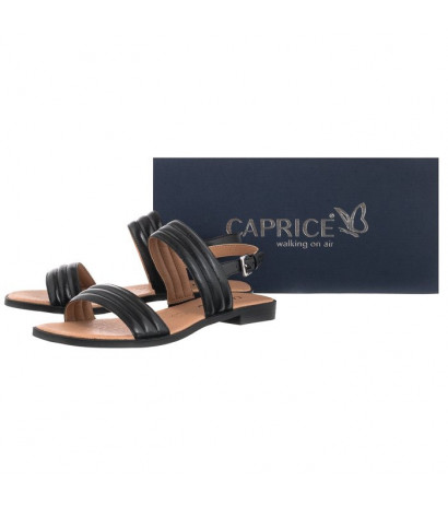 Caprice Czarne 9-28105-28 022 Black Nappa (CP323-a) sandals