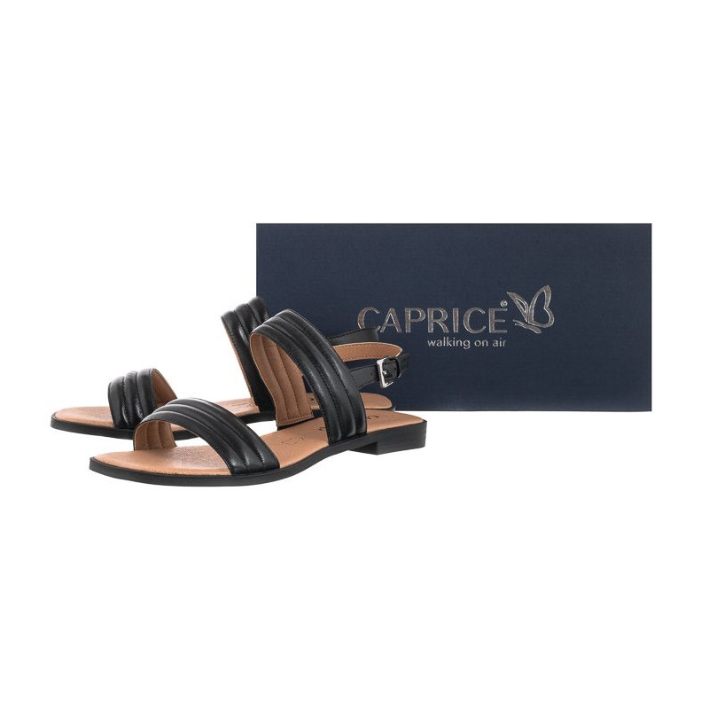 Caprice Czarne 9-28105-28 022 Black Nappa (CP323-a) sandals