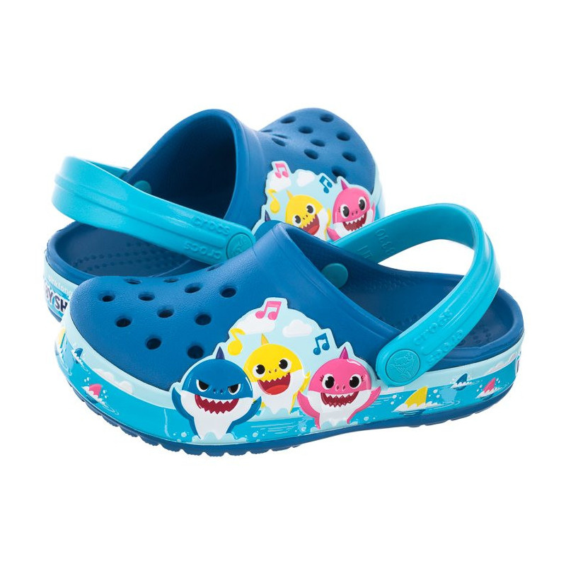 Crocs Fl Baby Shark Band Clog T Bright Cobalt 207066-4JL (CR243-a) slippers