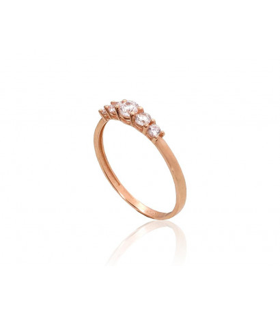 Gold ring 1101071(Au-R)_CZ, Red Gold 585°, Zirkons