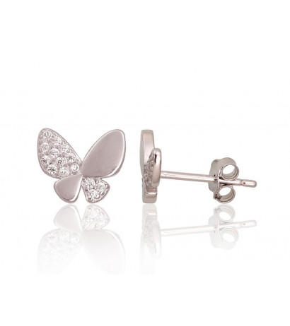 Silver stud earrings...