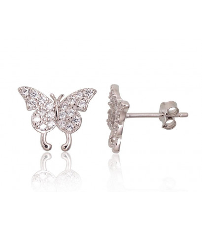 Silver stud earrings...