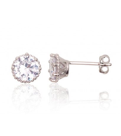 Silver stud earrings...