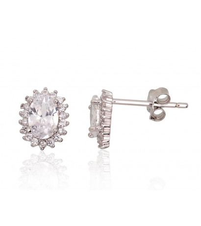 Silver stud earrings...