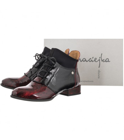 Maciejka Bordowe Lakierowane 04744-29/00-5 (MA649-f) shoes