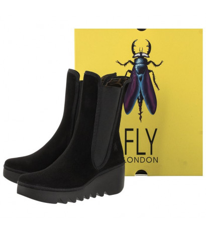 FLY London Byro Oil Suede Black P501395000 (FL373-a) shoes