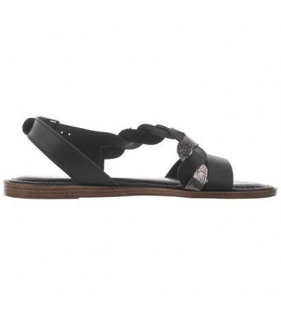 Tamaris Czarne 1-28142-24 094 Black/Pewter (TM252-b) sandal