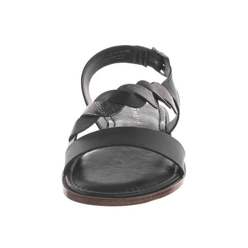 Tamaris Czarne 1-28142-24 094 Black/Pewter (TM252-b) sandal