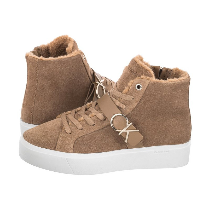 Calvin Klein Flatform Cup High Top CK Hw-S Wl HW0HW01334 GEZ Safari Canvas (CK170-a) shoes