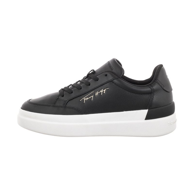 Tommy Hilfiger TH Signature Leather Sneaker FW0FW06665 BDS Black (TH539-a) sports Shoes