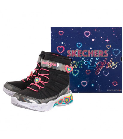 Skechers S Lights Black/Hot Pink 302661L/BKHP (SK132-a) boots