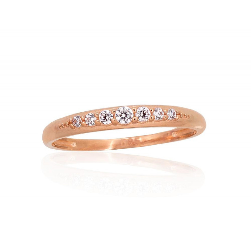 Gold ring 1101110(Au-R)_CZ, Red Gold 585°, Zirkons