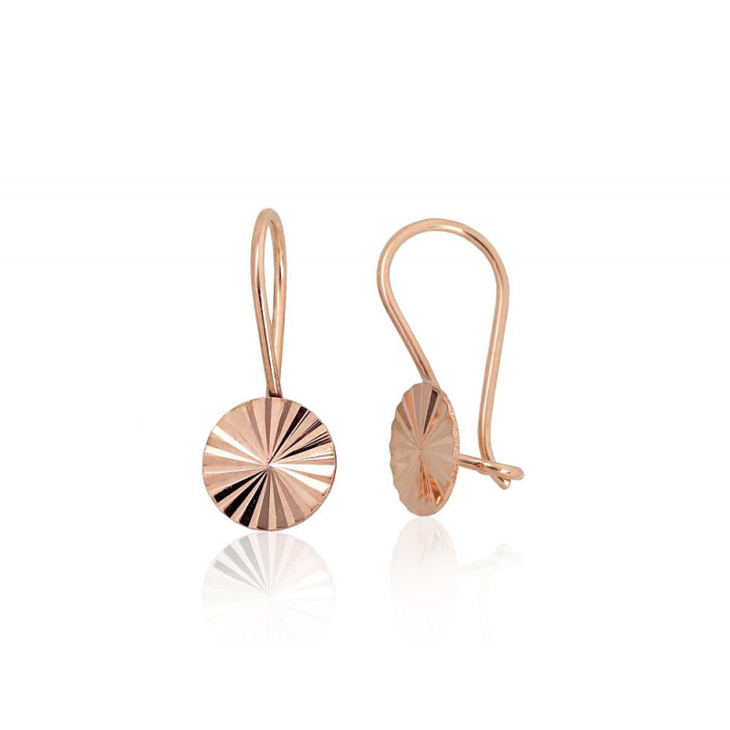 Gold hook earrings 1201491(Au-R), Red Gold 585°