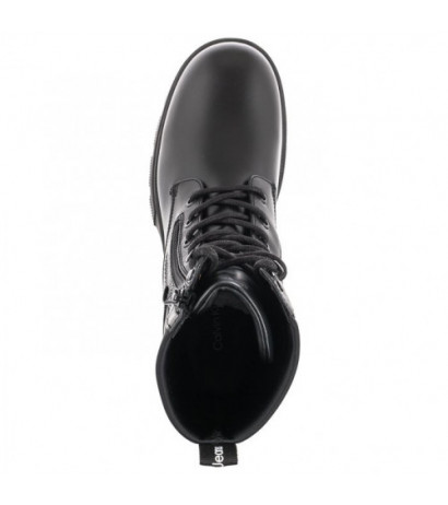 Calvin Klein Chunky Combat Laceup Zip YW0YW00740 Black (CK181-a) shoes