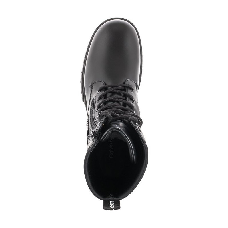 Calvin Klein Chunky Combat Laceup Zip YW0YW00740 Black (CK181-a) shoes