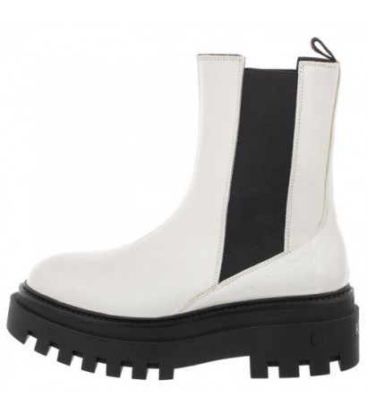 Calvin Klein Flatform Chelsea Boot YW0YW00850 YBR White (CK192-a) shoes