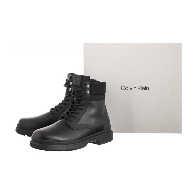 Calvin Klein Lace Up Boot Mix HM0HM00862 BEH Black (CK191-a) boots