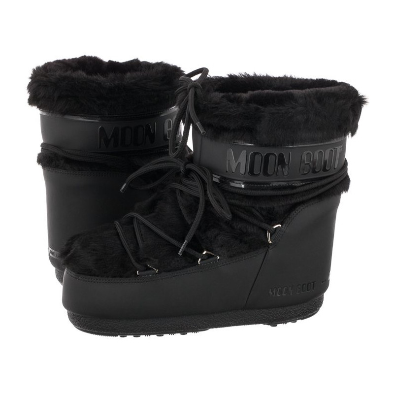 Moon Boot Icon Low Faux Fur Black 1409390 N001 (MB57-a) shoes