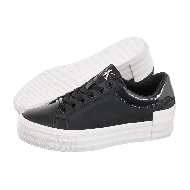 Calvin Klein Vulc Flatform Bold Lth-Glossy YW0YW00867 BDS Black (CK215-a) sports Shoes