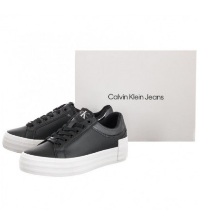 Calvin Klein Vulc Flatform Bold Lth-Glossy YW0YW00867 BDS Black (CK215-a) sports Shoes