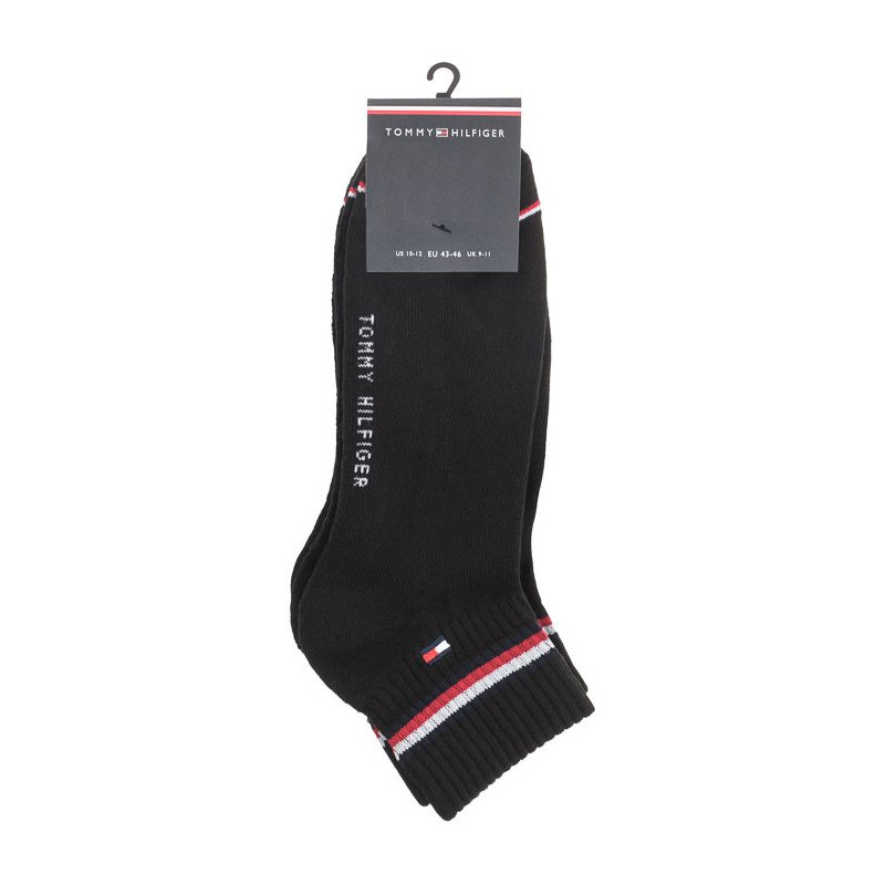 Tommy Hilfiger Th Men Iconic Quarter 2P Black 100001094 200 039 (TH650-b) socks