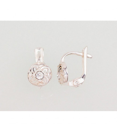 Silver earrings with...