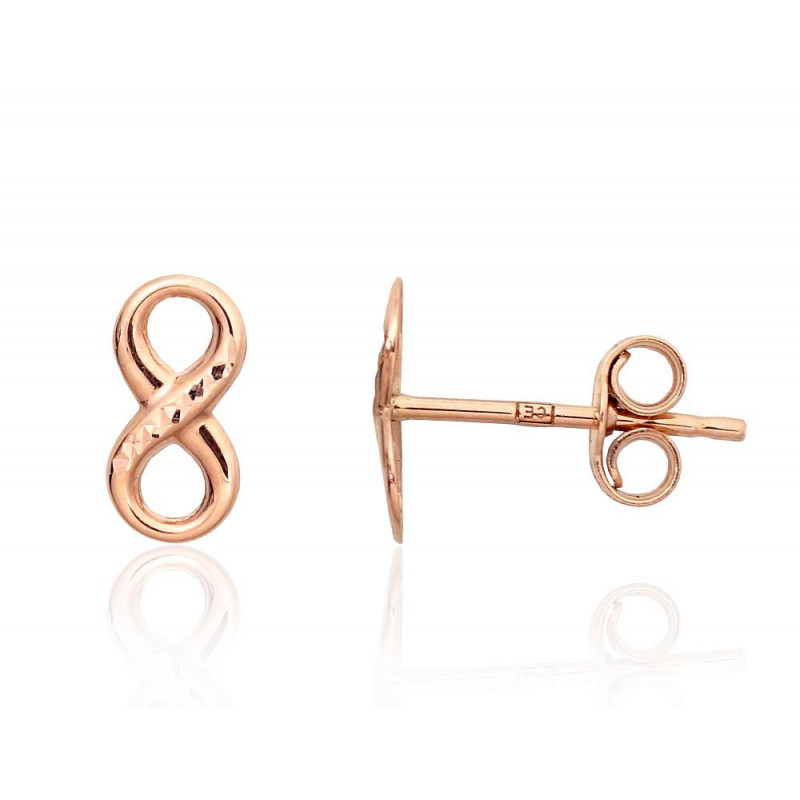 Gold classic studs earrings 1201528(Au-R), Red Gold 585°