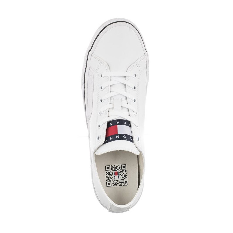 Tommy Hilfiger Tommy Jeans Mens Lace Vulc Ess White EM0EM01047 YBR (TH705-b) sport shoes