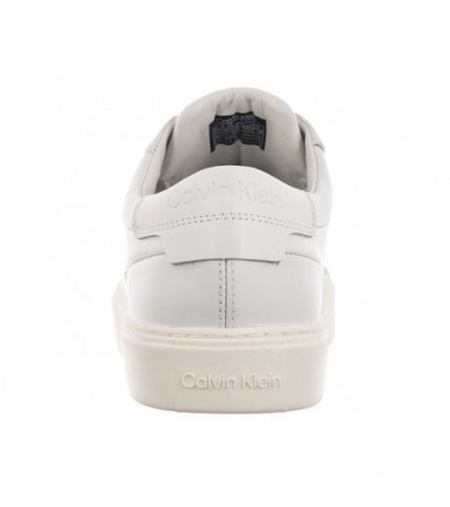 Calvin Klein Low Top Lace Up Lth Sm Triple White HM0HM01018 0K4 (CK251-a) sports shoes