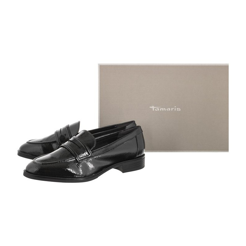 Tamaris Czarne Lakierowane 1-24304-20 018 Black Patent (TM427-a) shoes